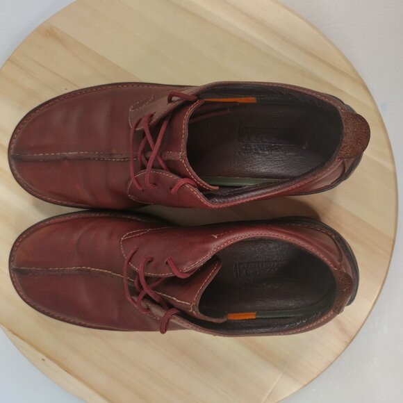 Timberland Oxford Split Toe Lace Up Brown Leather Comfort Shoes Men US 8M - Picture 6 of 10